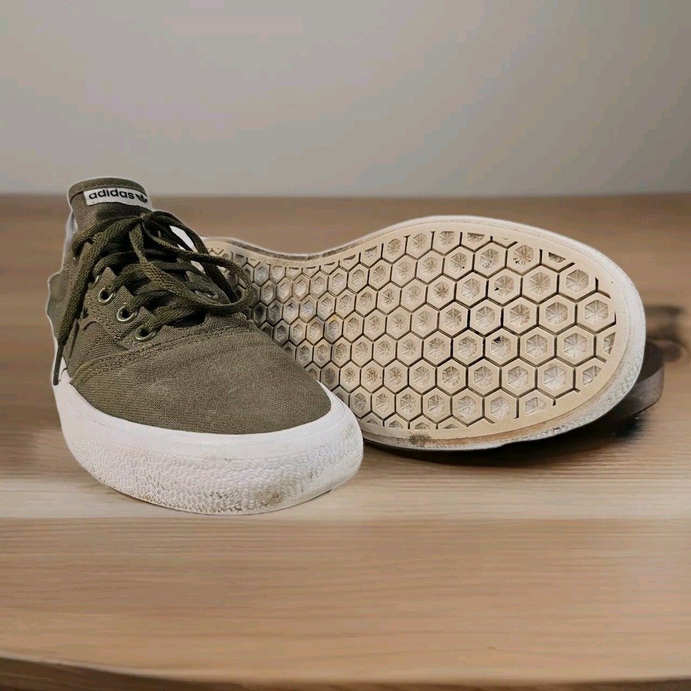 Adidas Shoes Mens Canvas Originals 3MC‎ Vulc Trainers Sneakers US 9.5 New Khaki